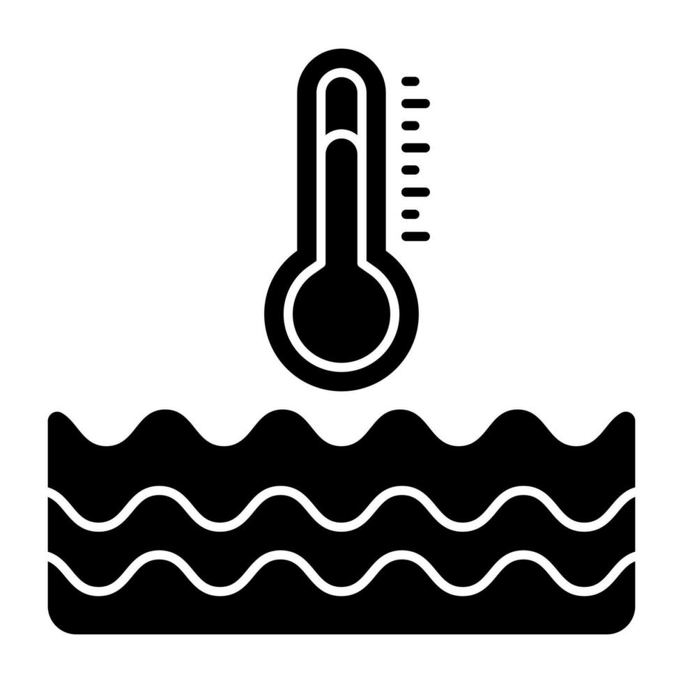 perfekt Design Symbol von Wasser Temperatur vektor