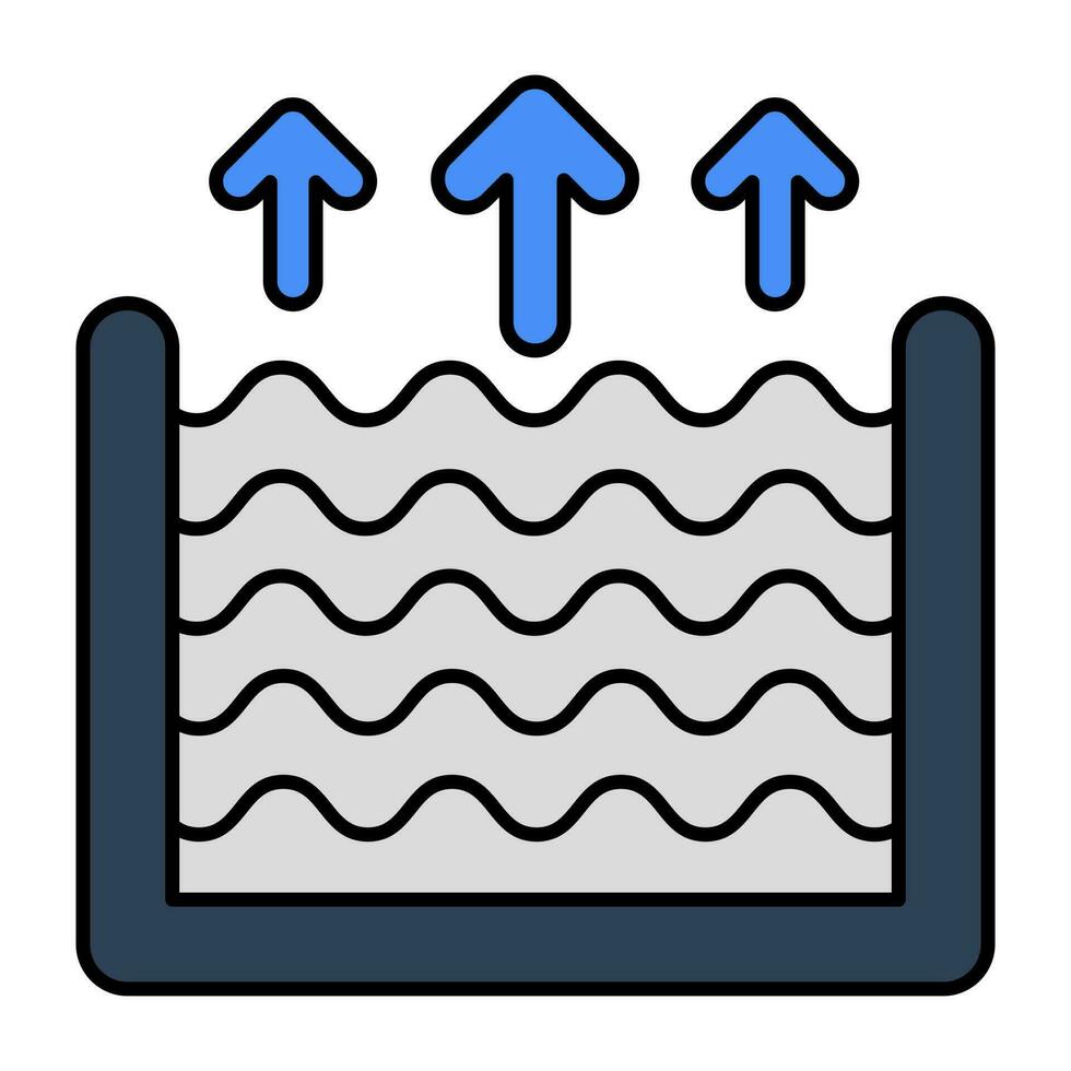 ein einzigartig Design Symbol von hoch Wasser Niveau vektor