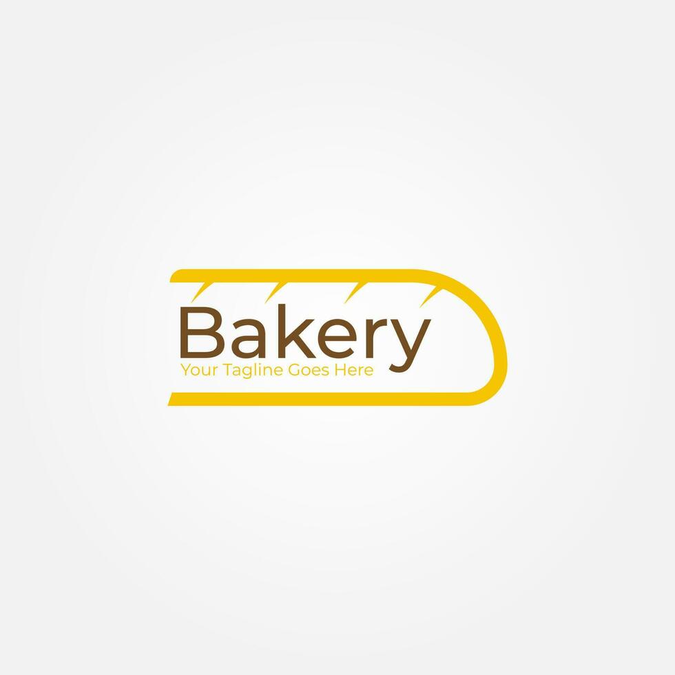 Bäckerei Logo Vektor Design im Gelb und braun Farben