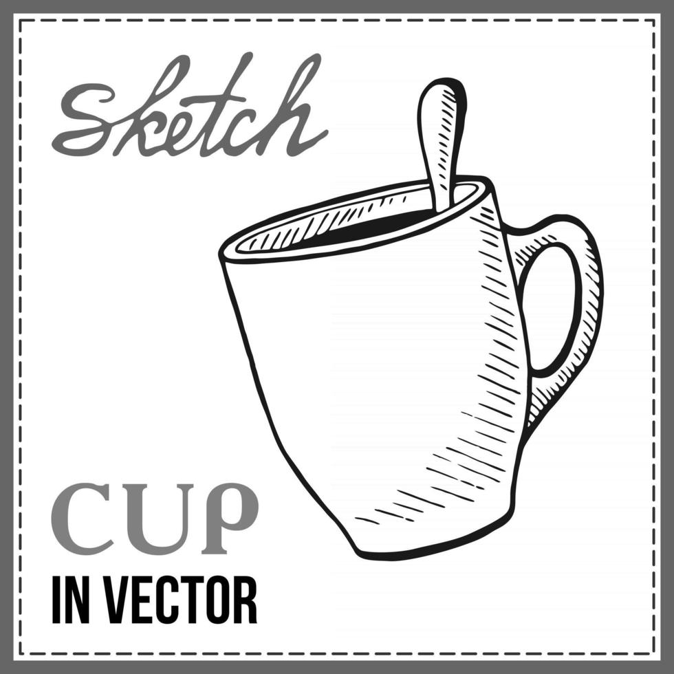 isolierte Tasse auf einem weißen Hintergrund vektor