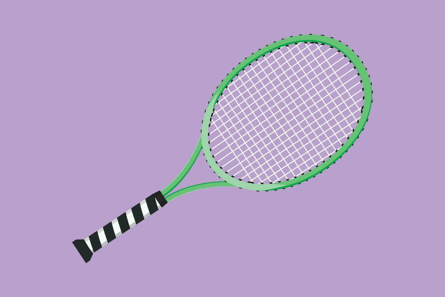 grafisk platt design teckning tennis racket logotyp märka mall symbol. tennis redskap för spel. tennis domstol sport. tennis som sport, hobby, klasser. utomhus- aktivitet. tecknad serie stil vektor illustration