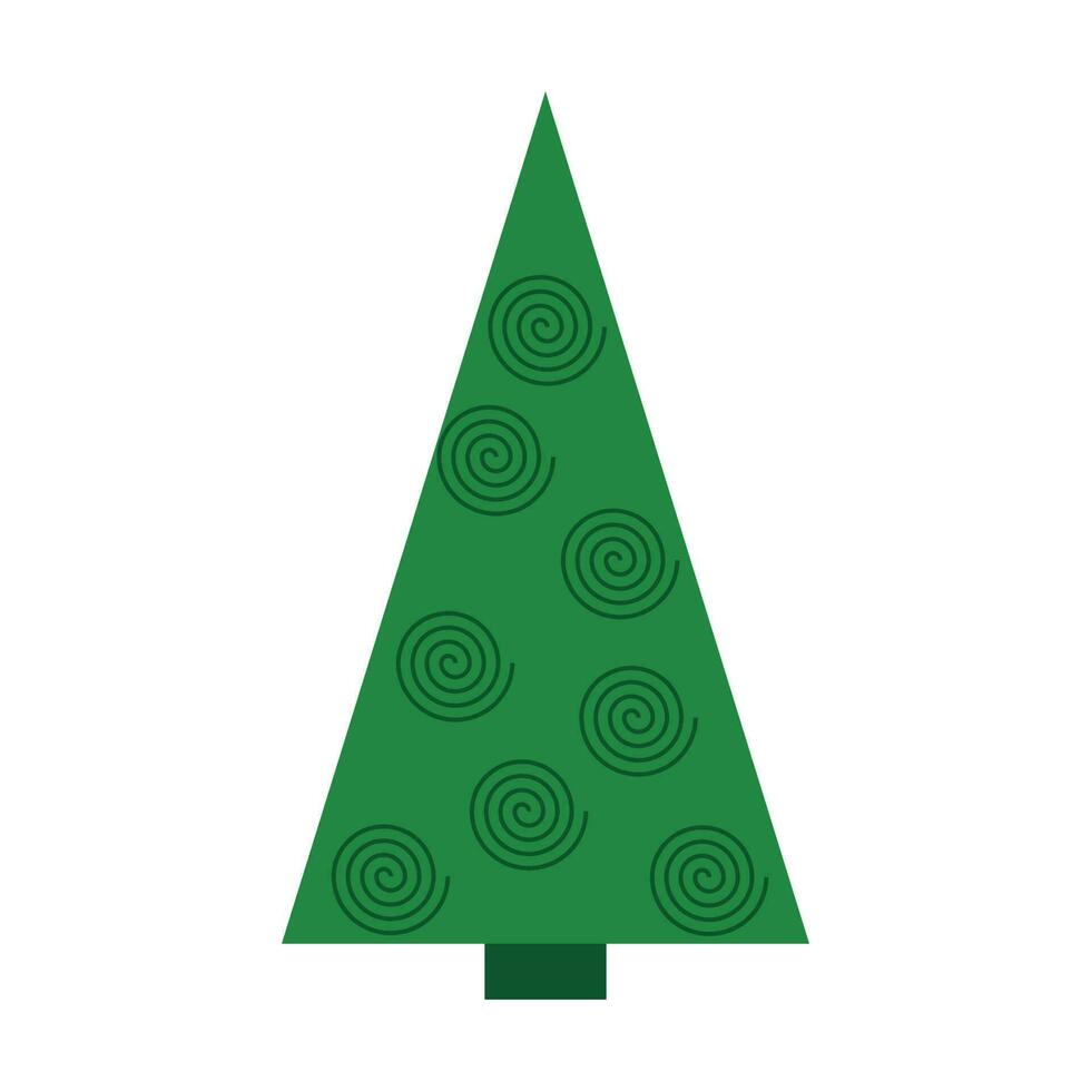 grön och blå Färg jul träd ikon illustration design. gran, tall för använda sig av i jul firande. lämplig för design jul hälsningar, eller jul dekorationer vektor
