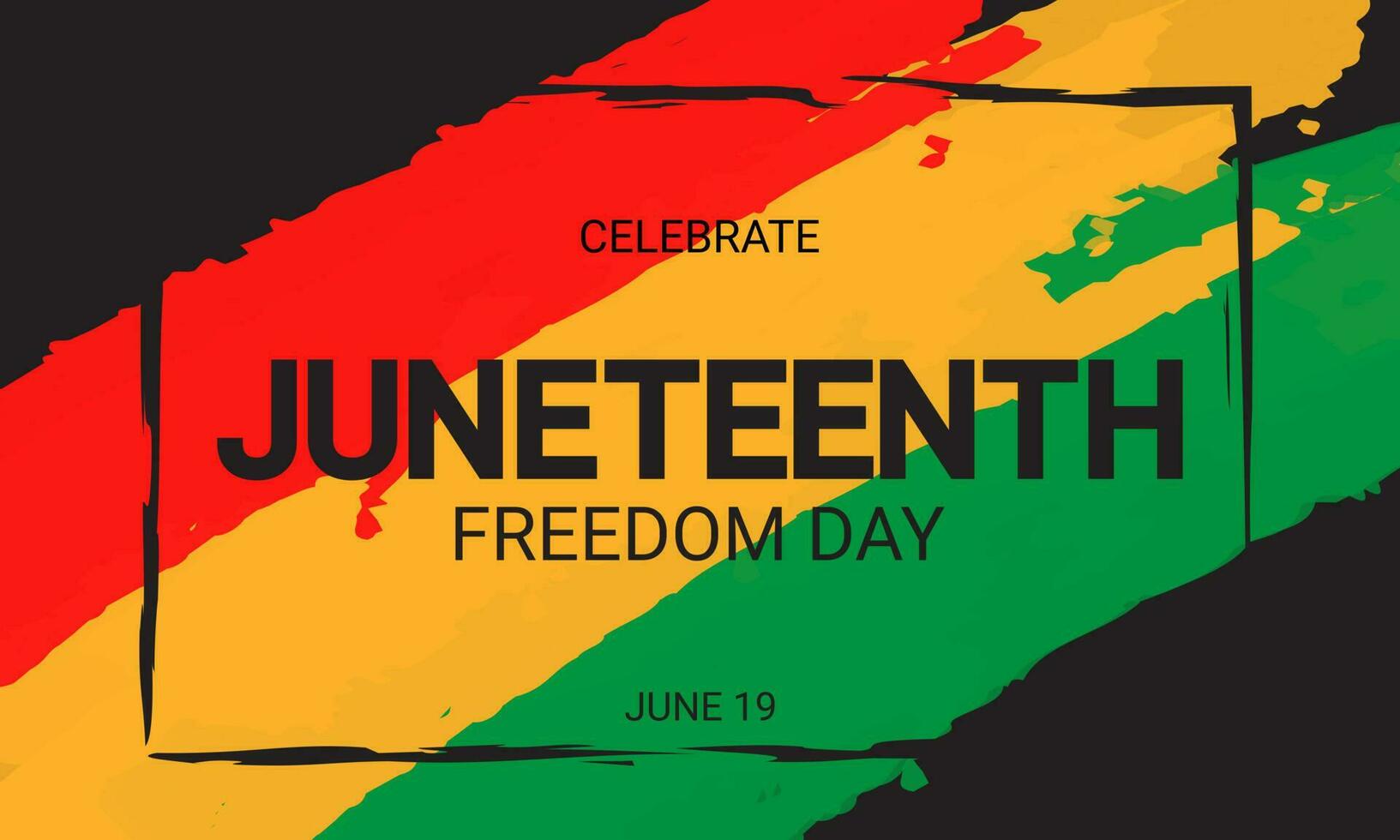 juneteenth frihetsdagen bakgrundsdesign. vektor