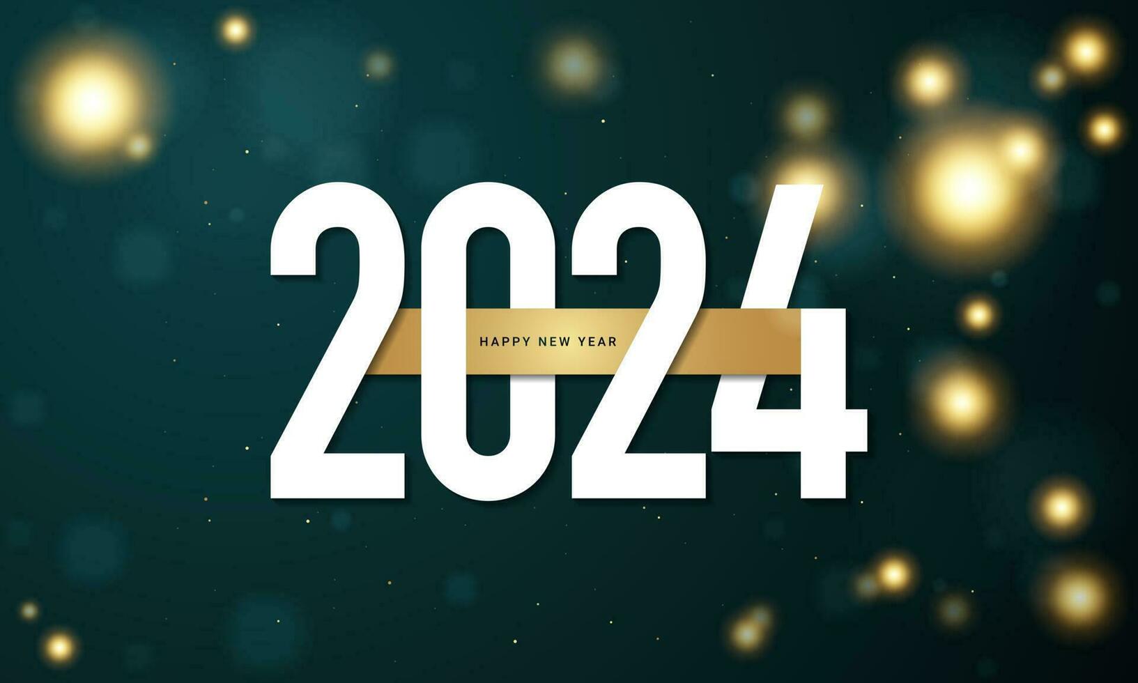 2024 Lycklig ny år bakgrund design. vektor