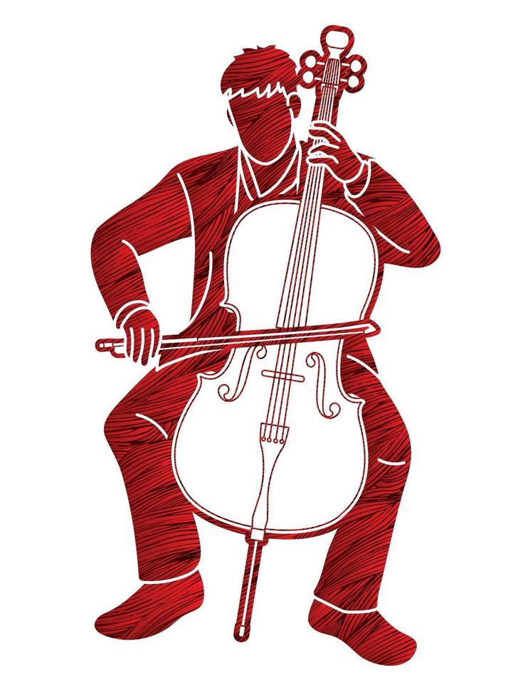 Cellist Musiker Orchester vektor