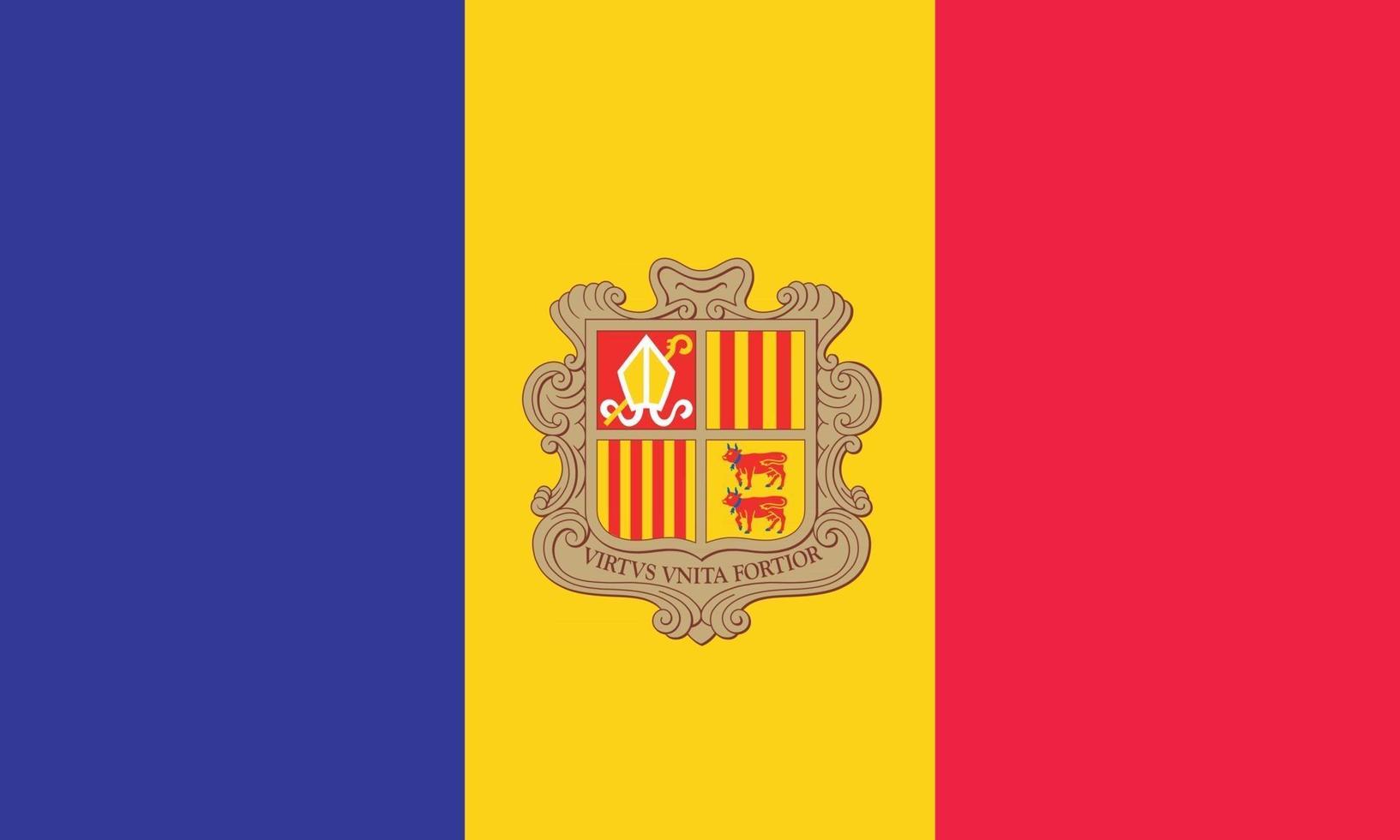 vektorielle Darstellung der Andorra-Flagge vektor