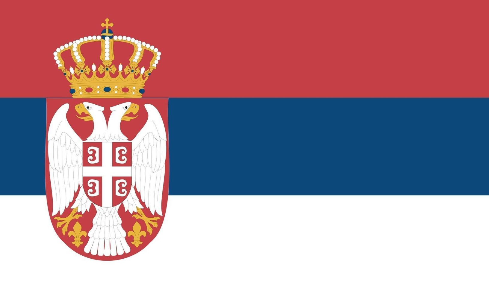 vektorielle Darstellung der serbischen Flagge vektor