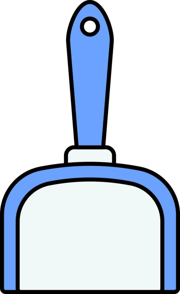 sopskyffel ikon i blå och vit Färg. vektor