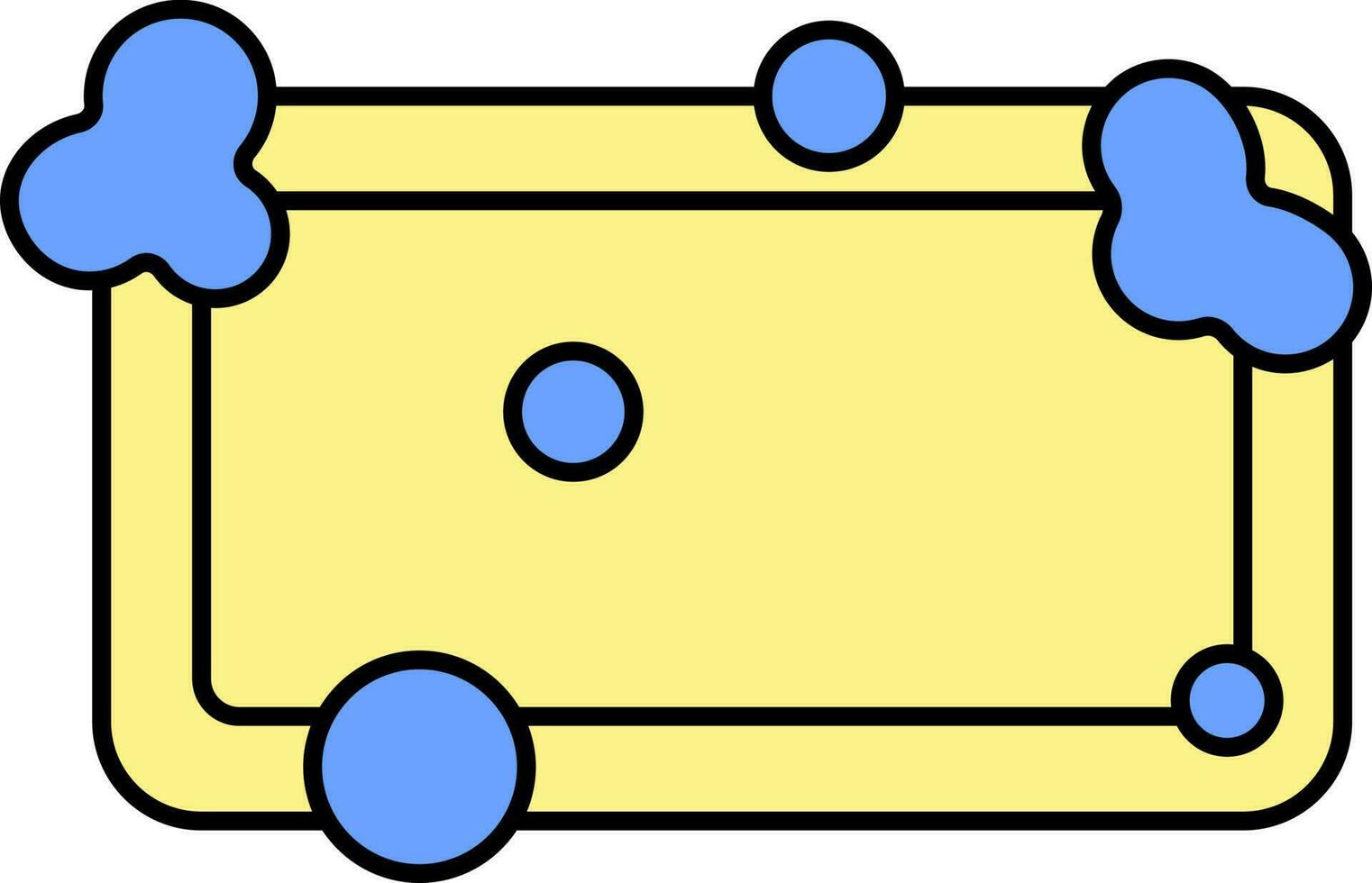 tvål ikon i gul och blå Färg. vektor