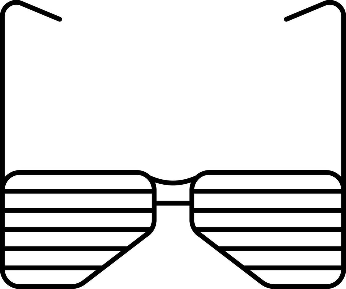 glasögonen ikon i svart linjär konst. vektor