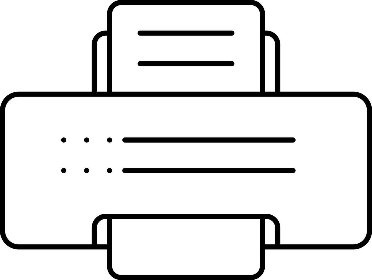 Drucker Symbol oder Symbol im schwarz linear Kunst. vektor