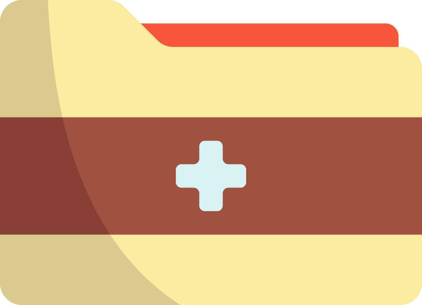 medicinsk mapp färgrik ikon i platt stil. vektor