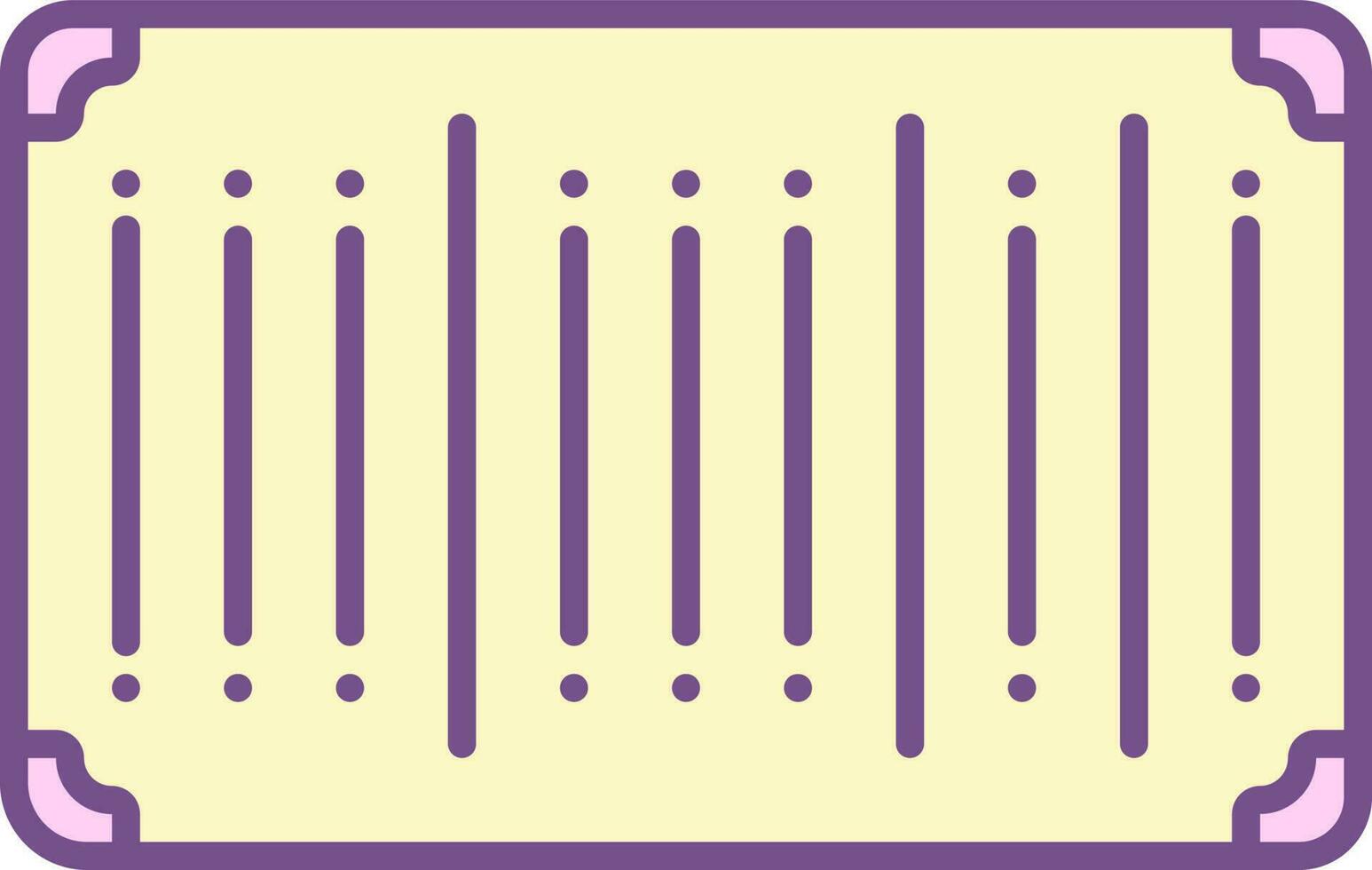 Bar Code Symbol im lila und Gelb Farbe. vektor