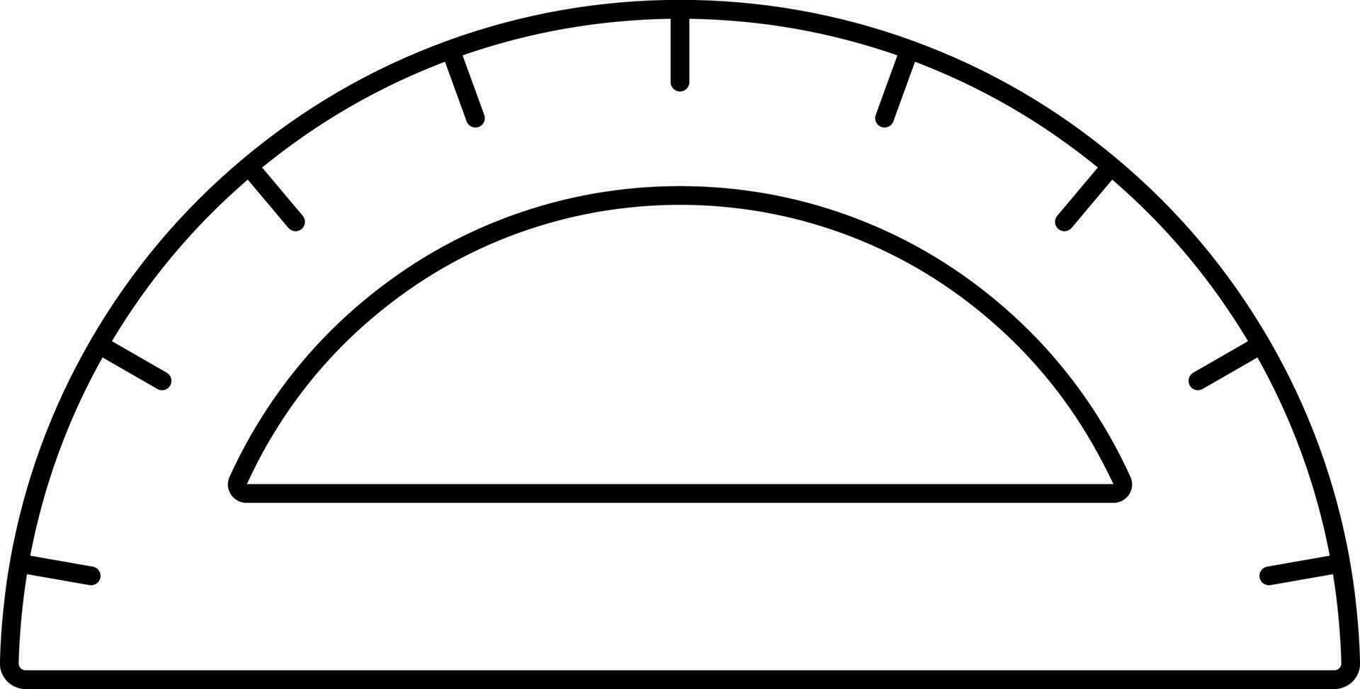 svart översikt illustration av gradskiva ikon. vektor