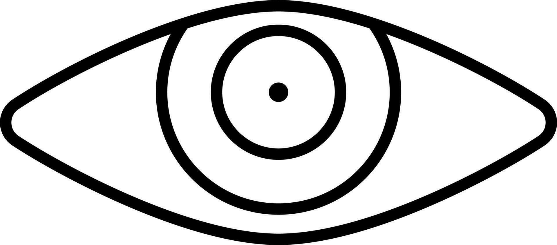 Auge Symbol oder Symbol im schwarz linear Kunst. vektor