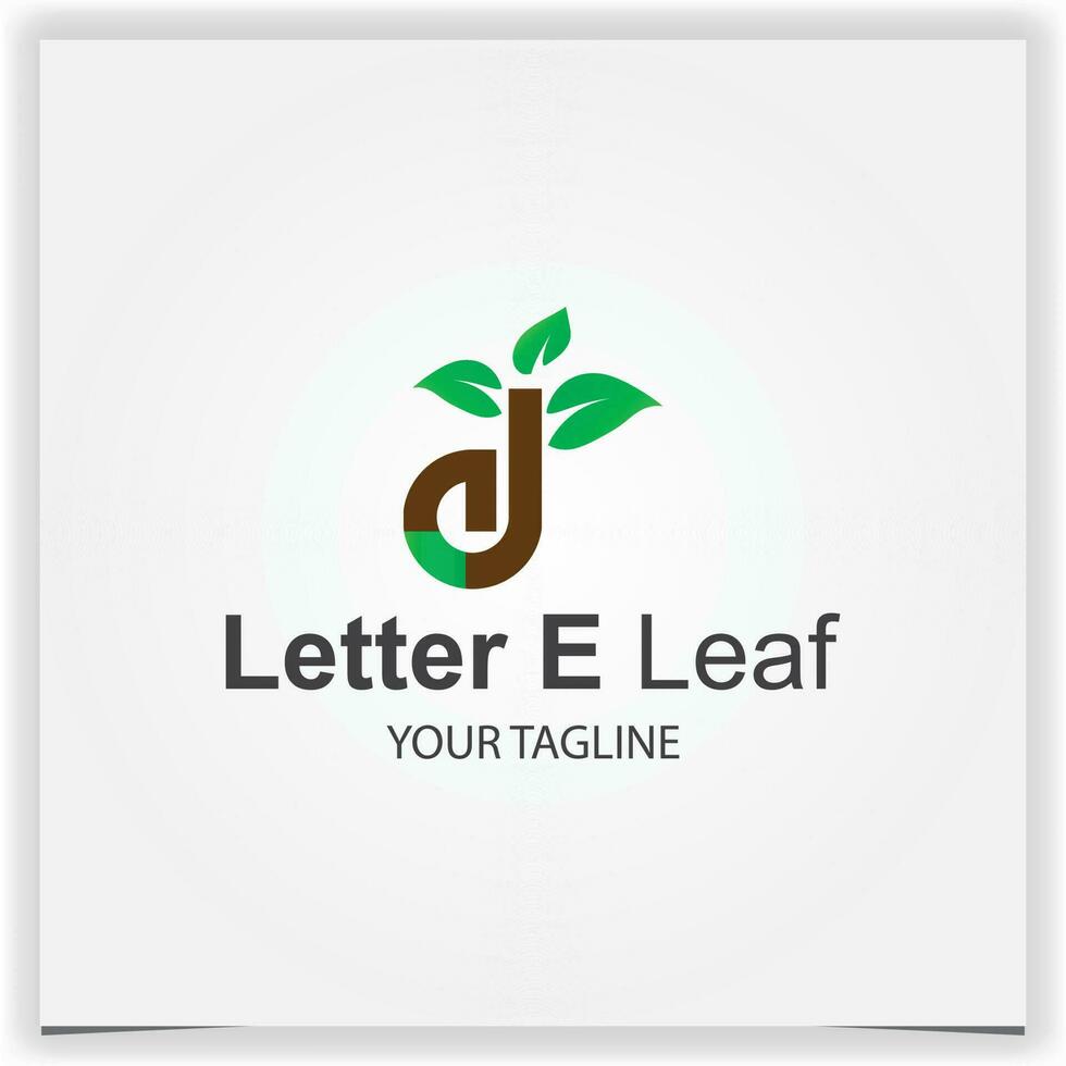 brev e blad logotyp premie elegant mall vektor eps 10