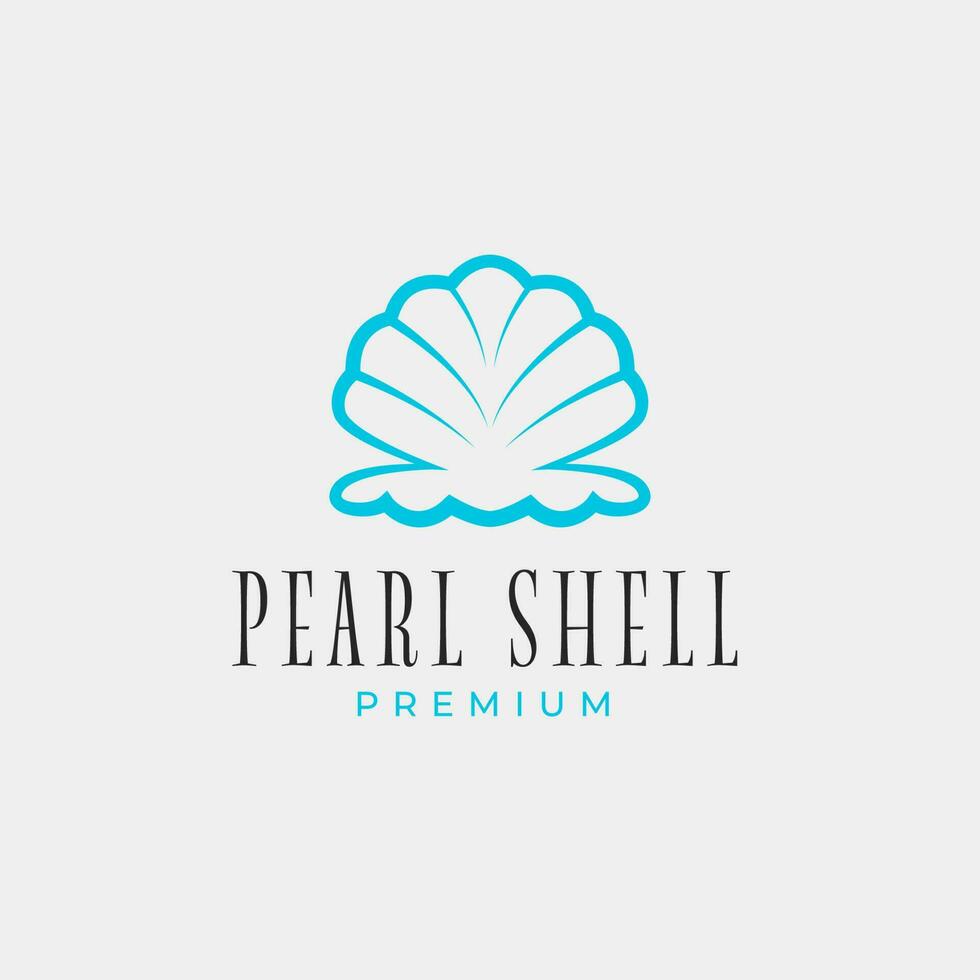 kreativ Schönheit Perle Schale Schmuck Logo Design Konzept Illustration Idee vektor