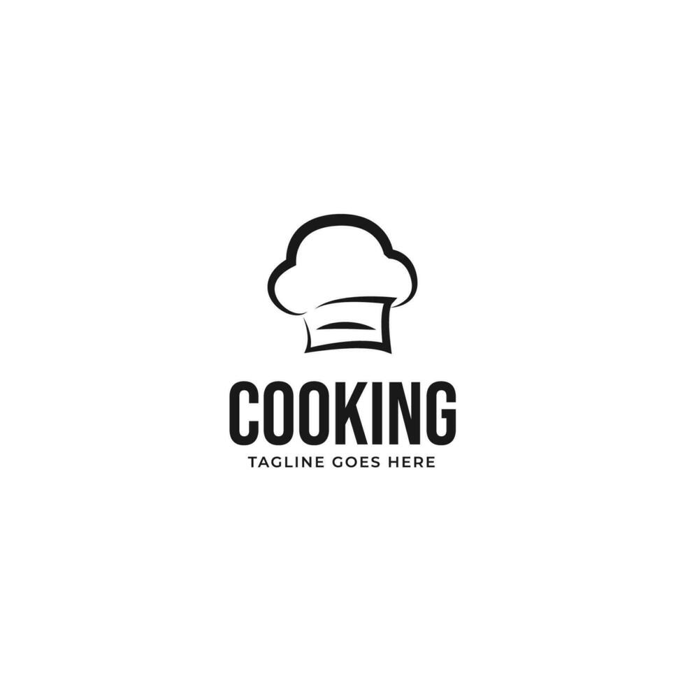 eben Koch Hut Kochen Logo Design Vektor Konzept Illustration Idee