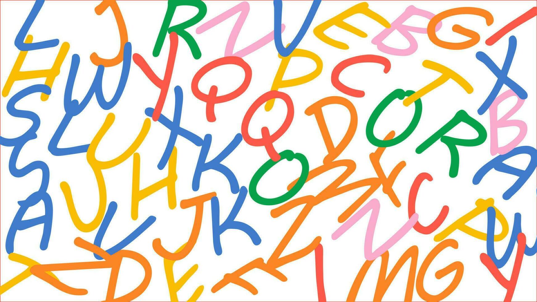 klotter alfabet kapitalisera vektor