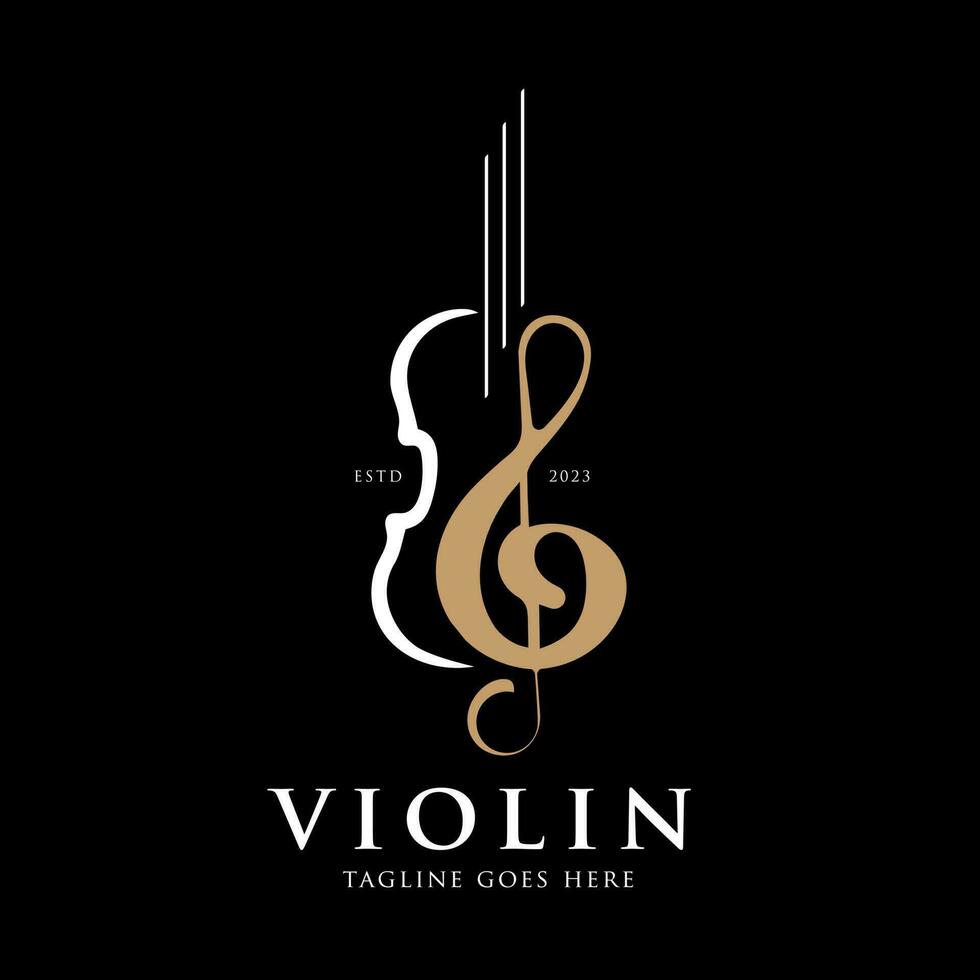 svartvit vektor illustration av altfiol cello fiol och diskant klav på en mörk bakgrund