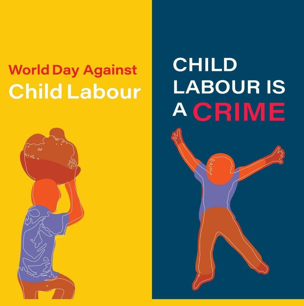 världsdagen mot barnarbete vektor