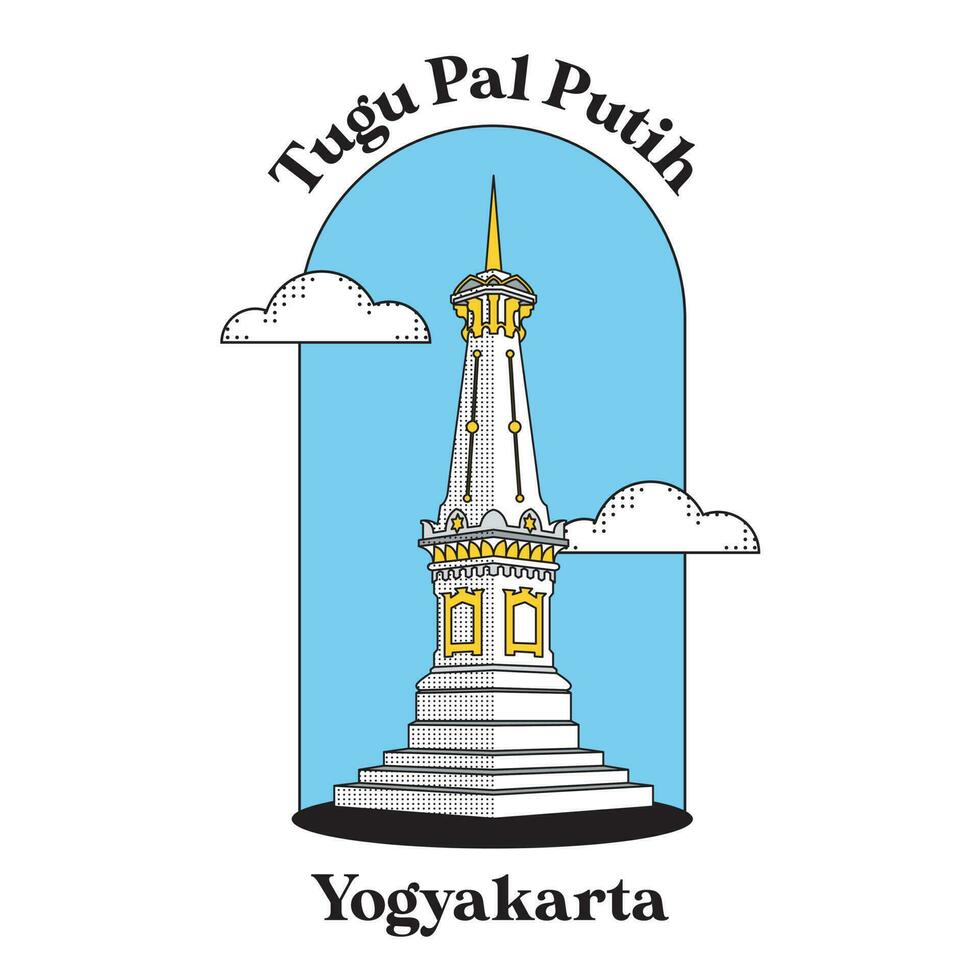 tugu pal putih vektor