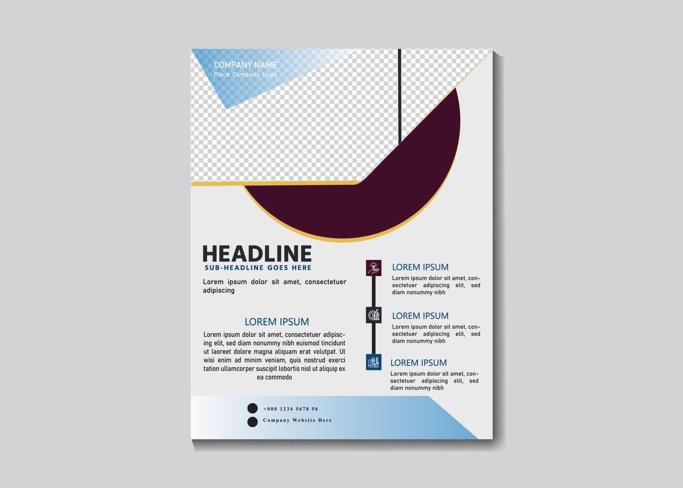 vektor företags- företag multipurpose flygblad design och broschyr omslag sida mall