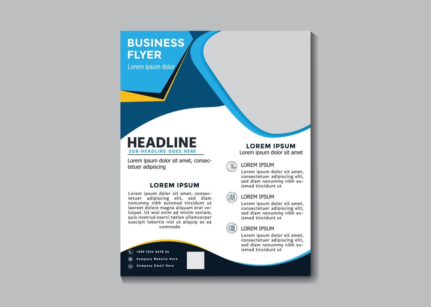 vektor företags- företag multipurpose flygblad design och broschyr omslag sida mall