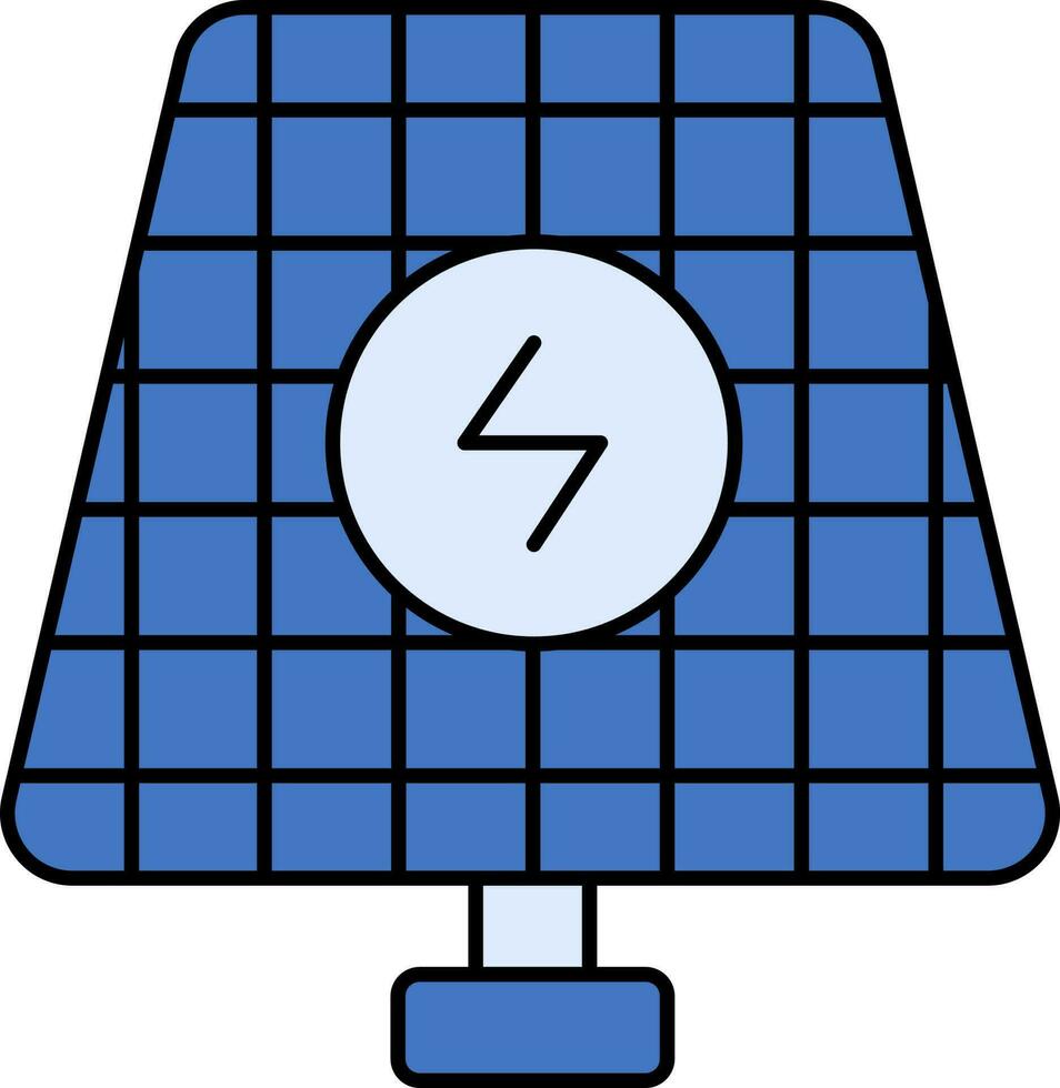 Solar- Panel Symbol im Blau Farbe. vektor