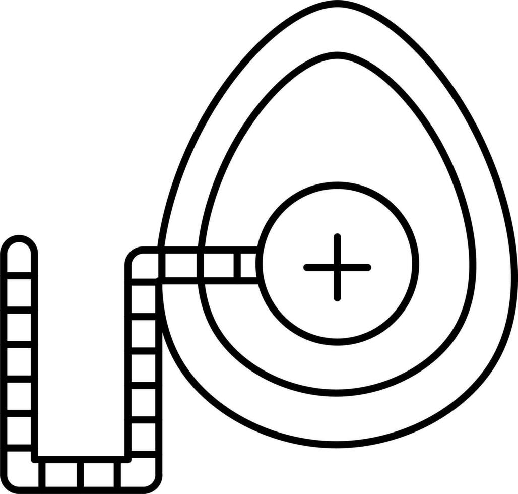 isoliert Sauerstoff Maske Symbol im schwarz Linie Kunst. vektor