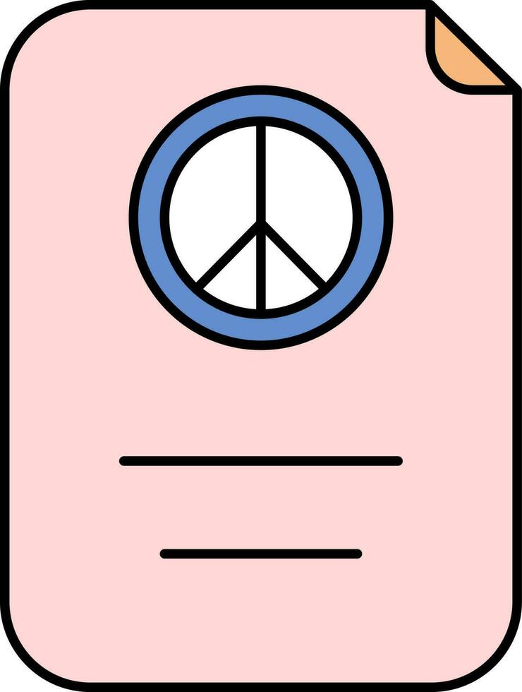 fred dokumentera ikon i rosa och blå Färg. vektor