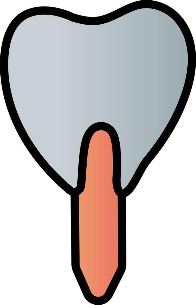 Dental implantieren Symbol im grau und Orange Farbe. vektor