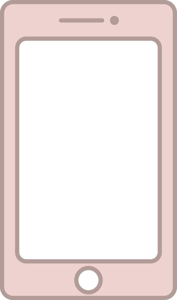 mobil eller smartphone ikon i rosa och vit Färg. vektor