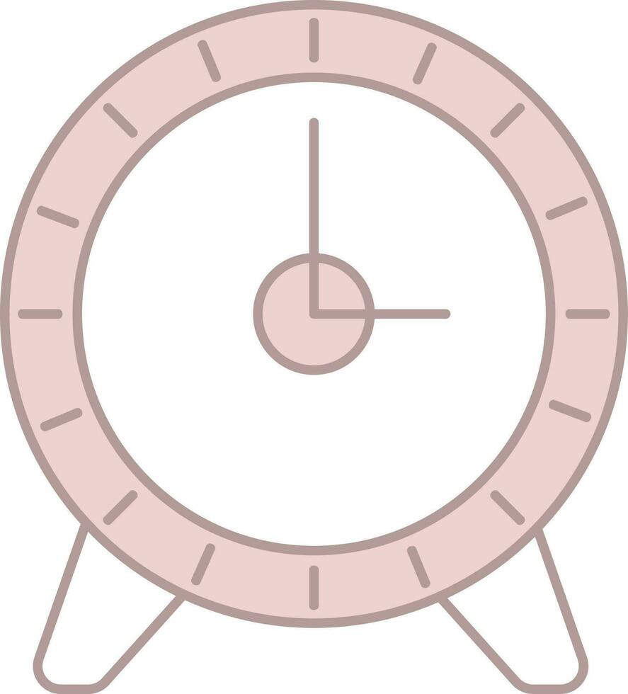 illustration av klocka ikon i rosa och vit Färg. vektor