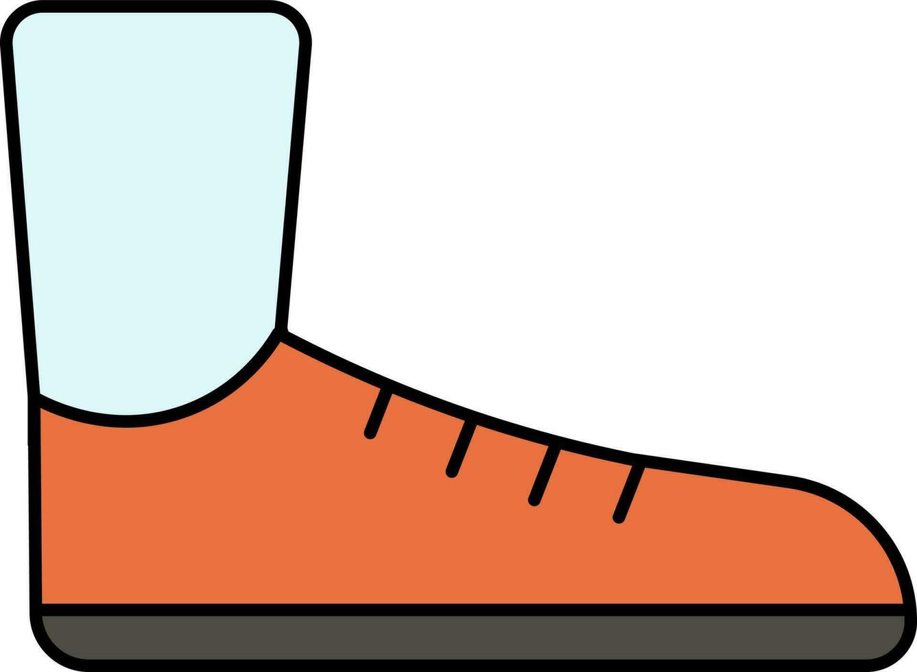 Schuhe Symbol im eben Stil. vektor