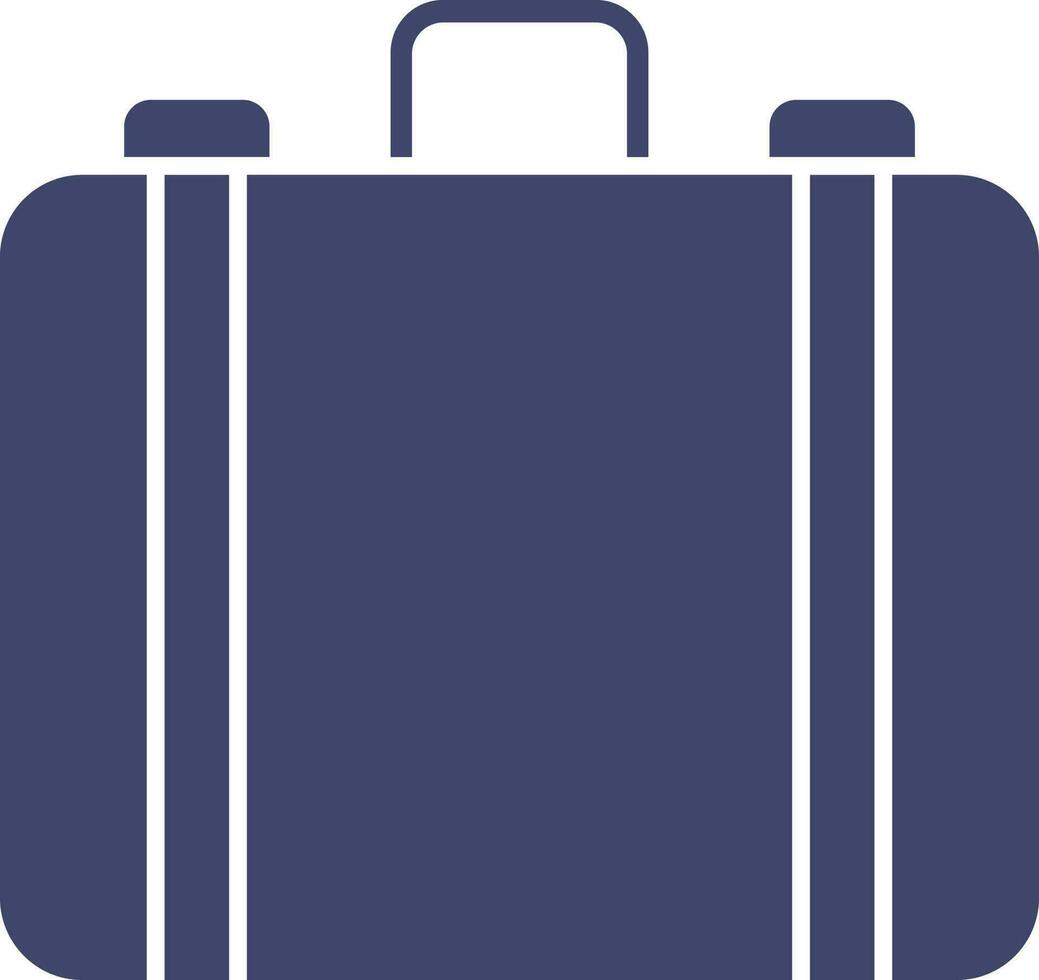 resväska ikon i blå och vit Färg. vektor