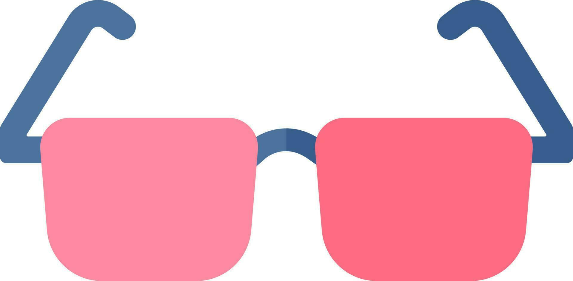 Goggle Symbol im Rosa und Blau Farbe. vektor