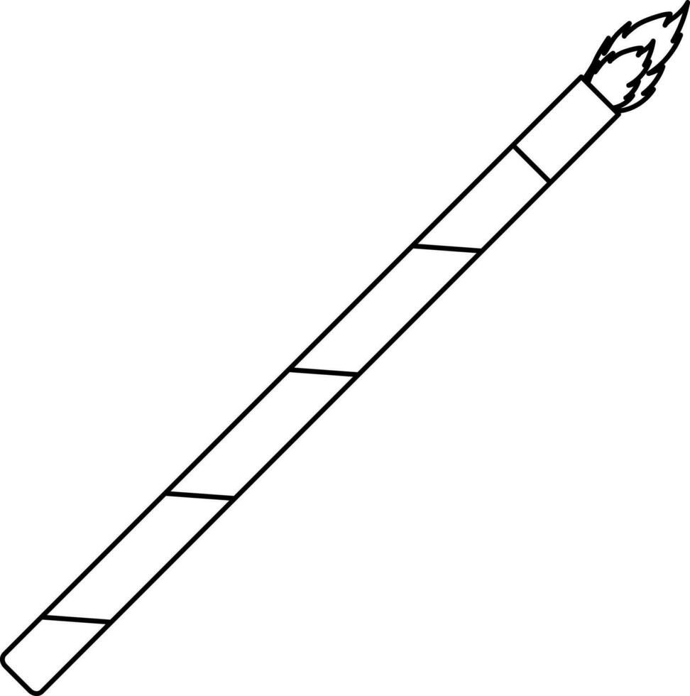 dünn Linie brennen Feuerwerk Stock Symbol oder Symbol. vektor