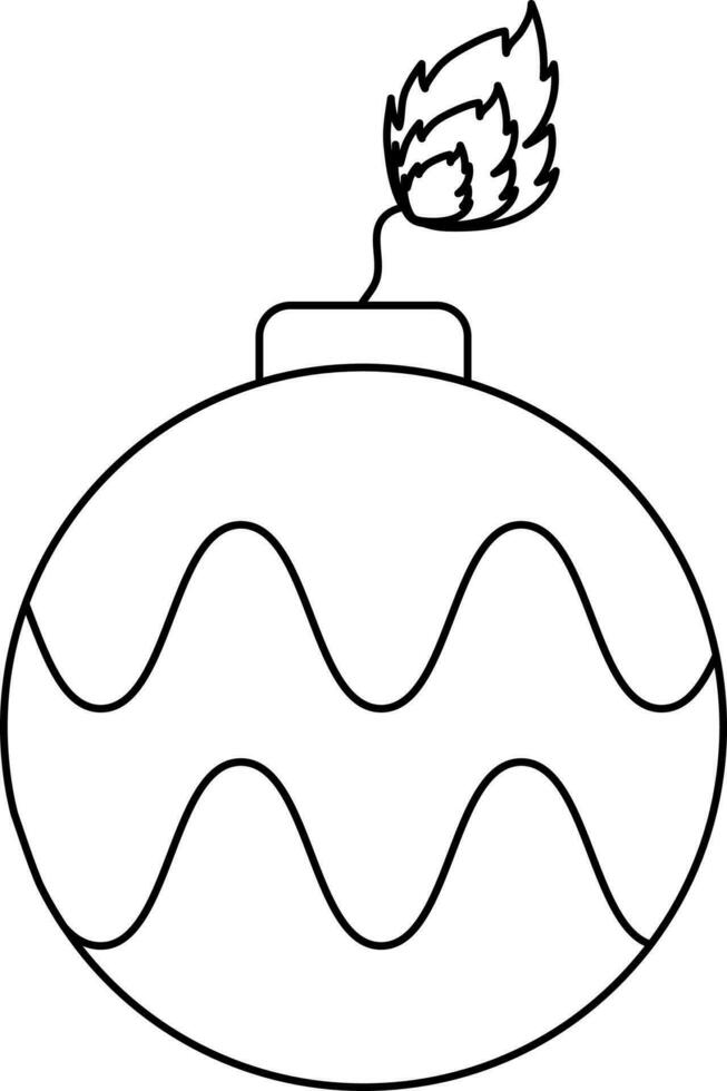 Illustration von Bombe Symbol im dünn Linie Kunst. vektor