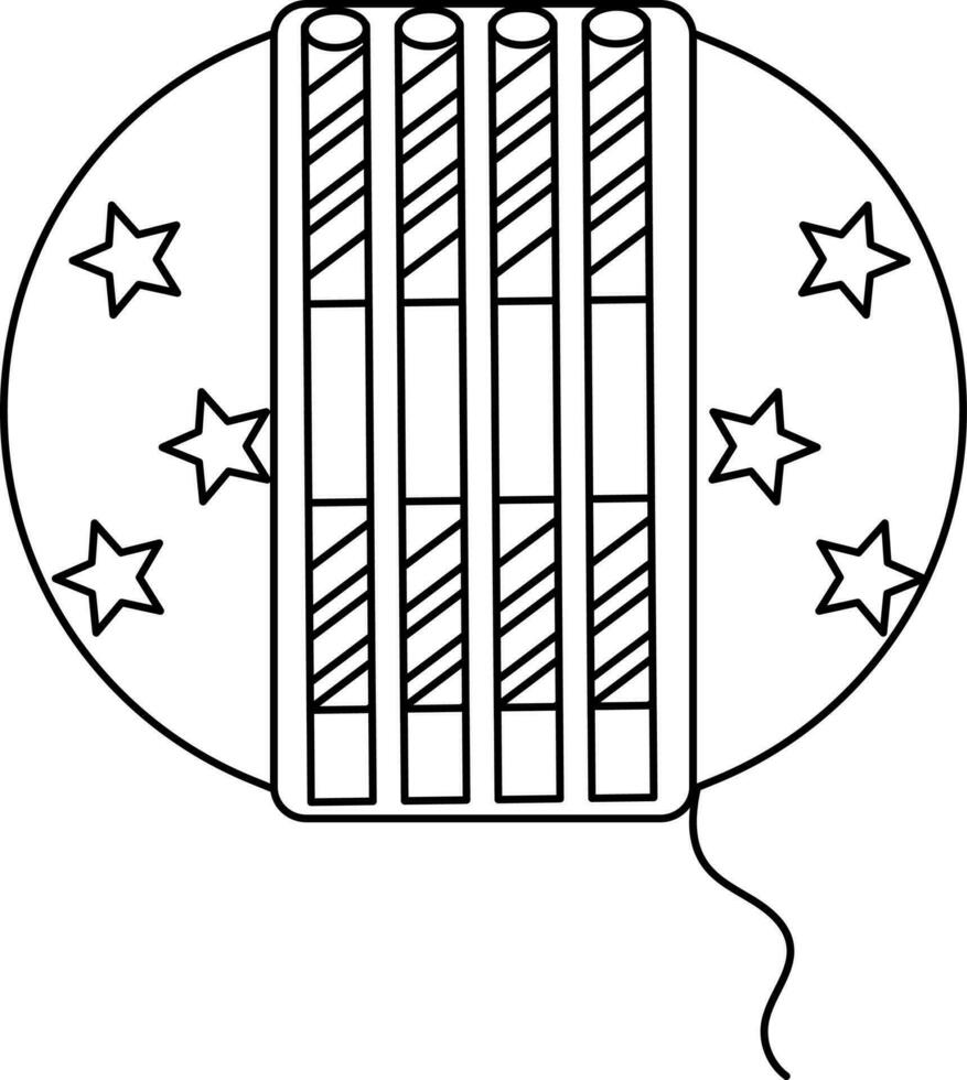 Schlaganfall Stil Dynamit Bombe Symbol oder Symbol. vektor