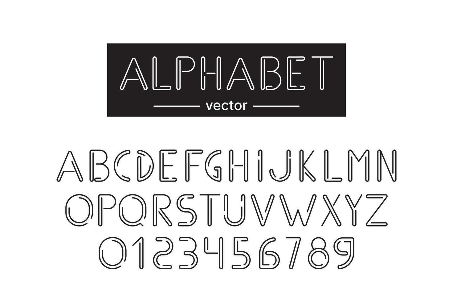 vektor stiliserade abstrakt modern font och alfabet