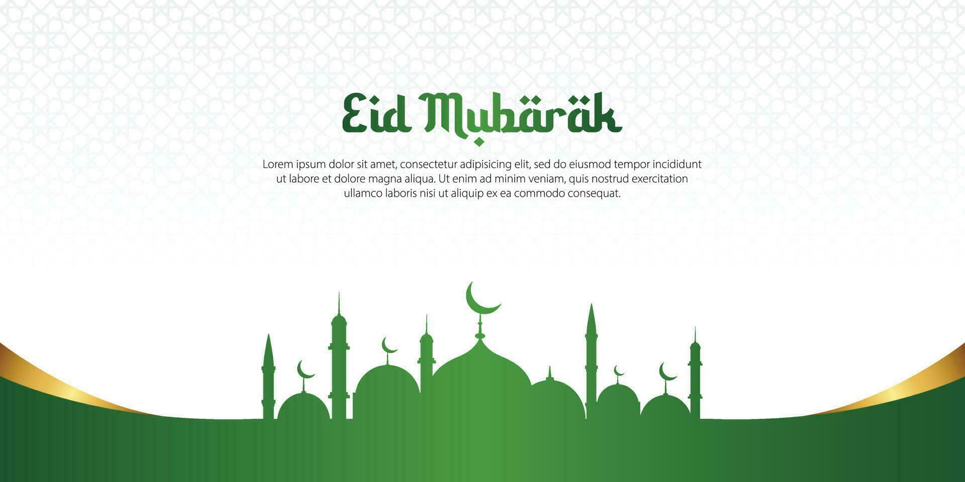 eid Mubarak Hintergrund mit islamisch Muster vektor