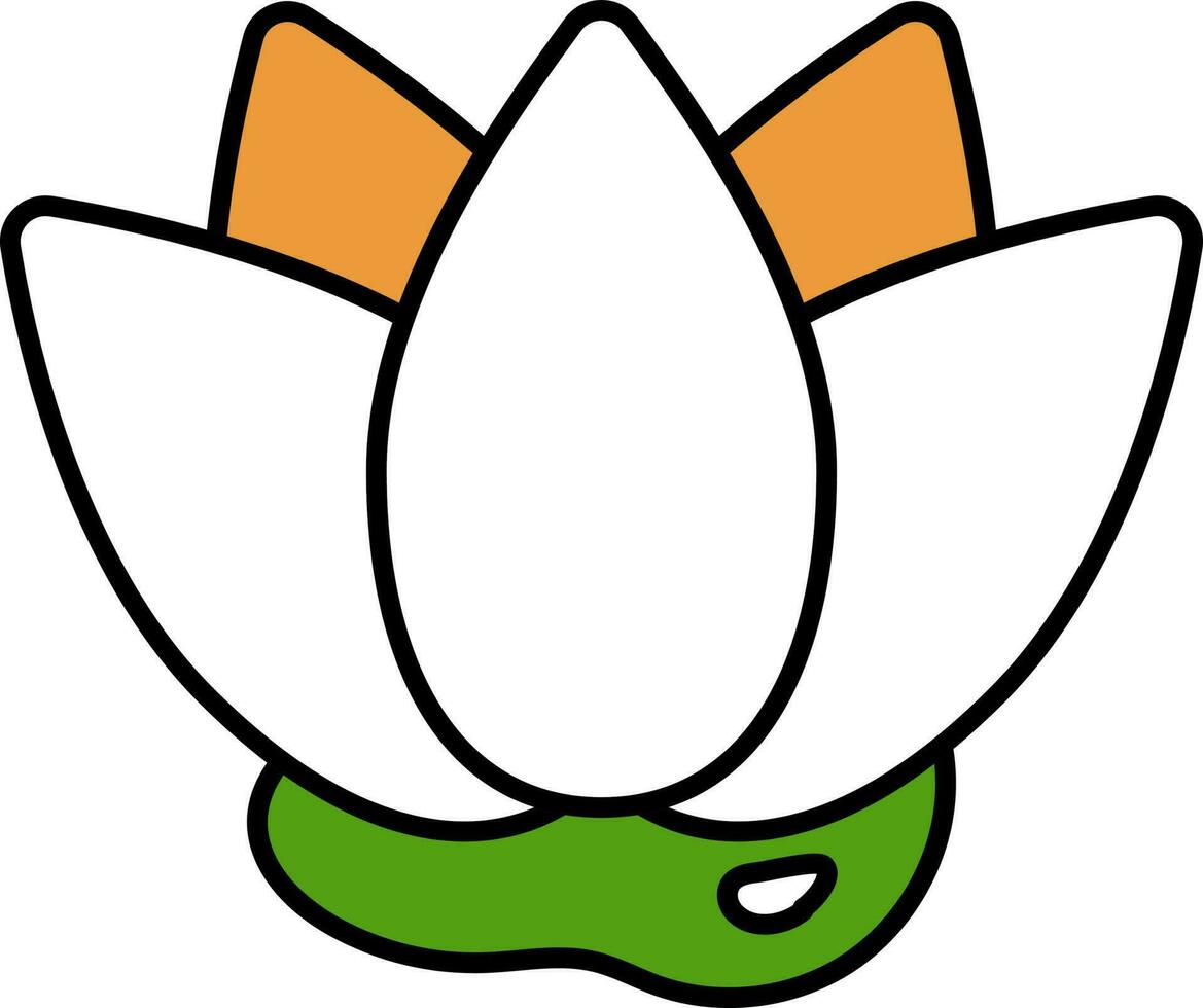 dreifarbig Lotus Symbol. vektor