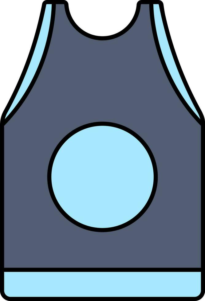 jersey ikon i blå Färg. vektor