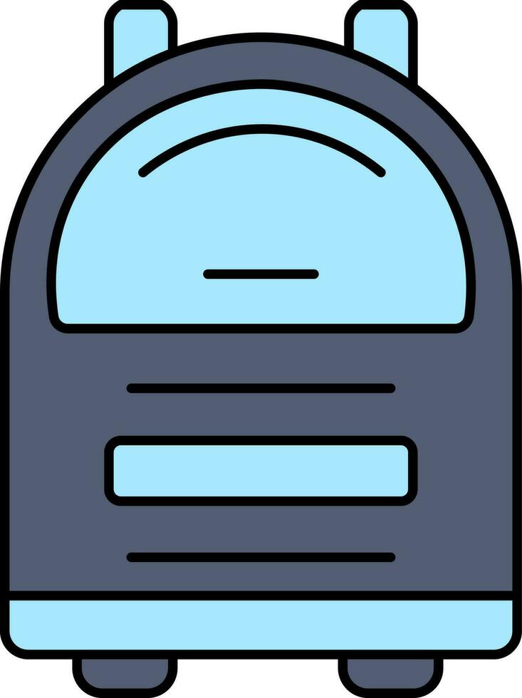 ryggsäck ikon i blå Färg. vektor