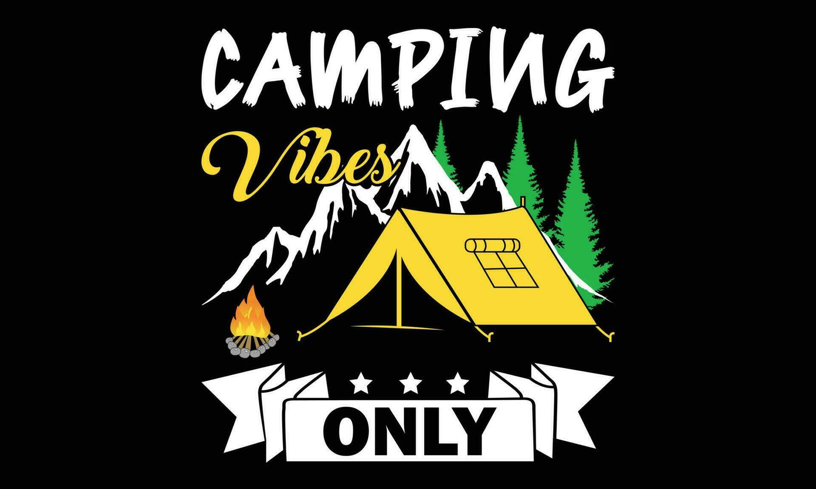 Camping t Hemd Design Vektor Illustration, Camping, wandern, draussen Abenteuer Grafik Vektor Illustration komisch Typografie Slogan Text zum t Hemd Design, Drucke, Poster. Sommer- Reise Abzeichen Sprichwort,