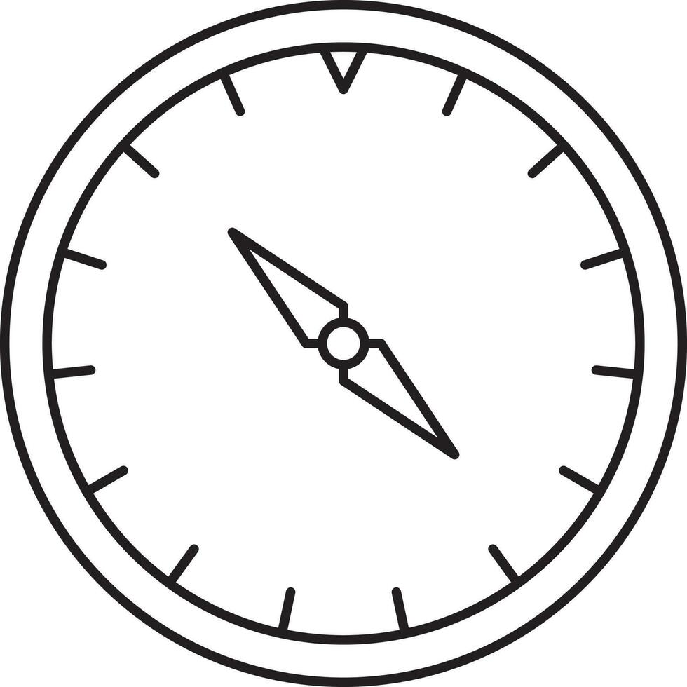 Kompass Symbol im schwarz Umriss. vektor