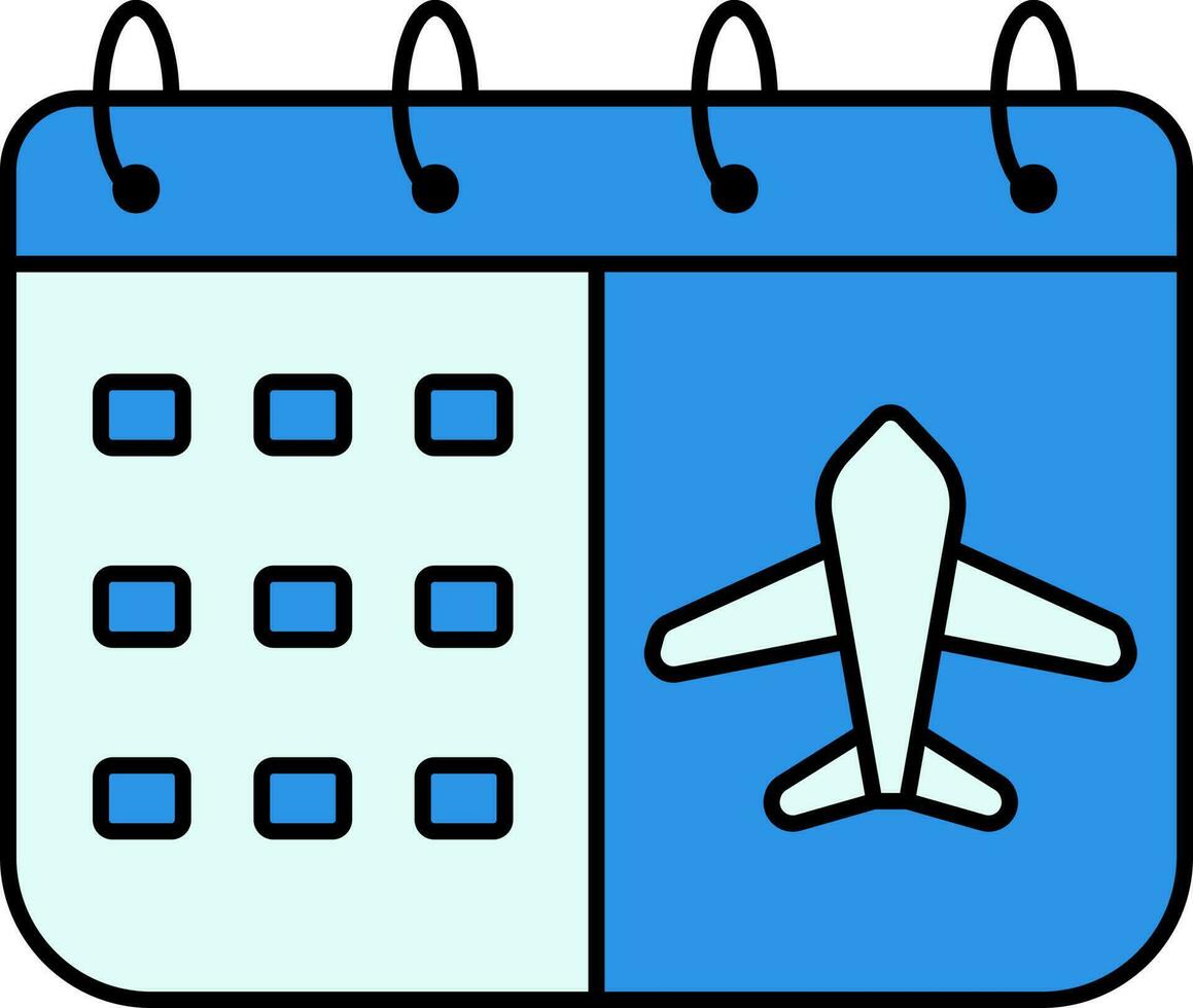 Kalender Symbol im Blau Farbe. vektor