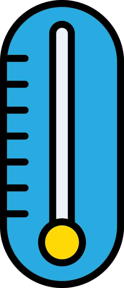 Illustration von Thermometer Symbol im Blau und Weiß Farbe. vektor