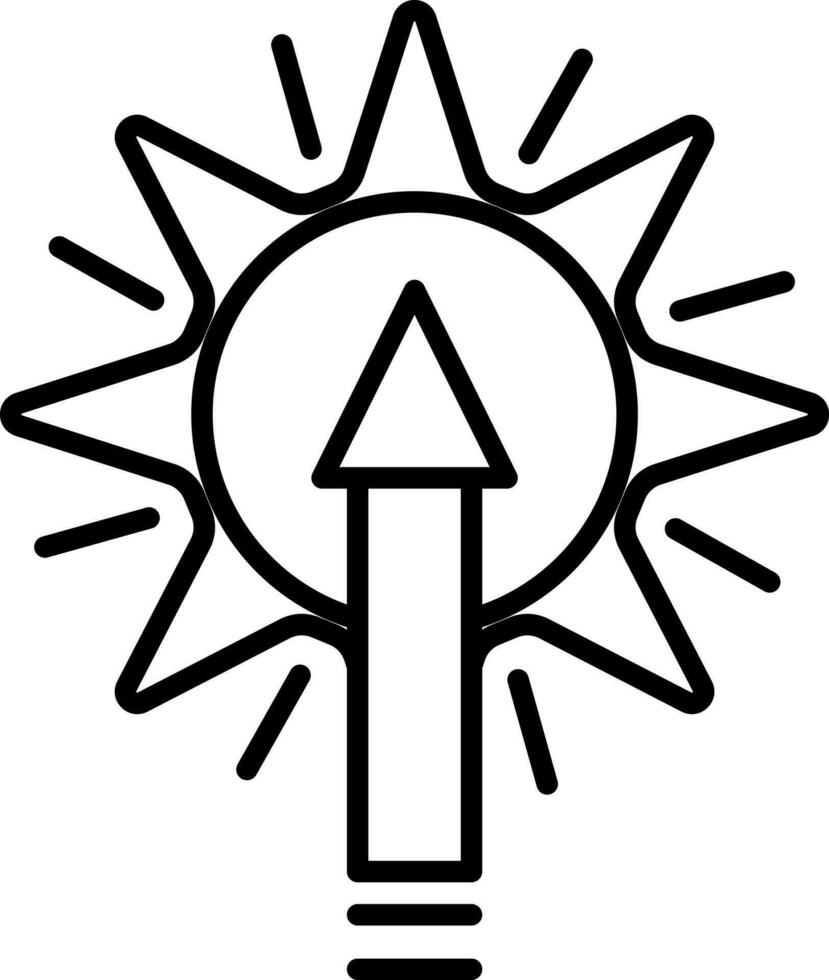 Sonnenaufgang Symbol oder Symbol im Schlaganfall Stil. vektor